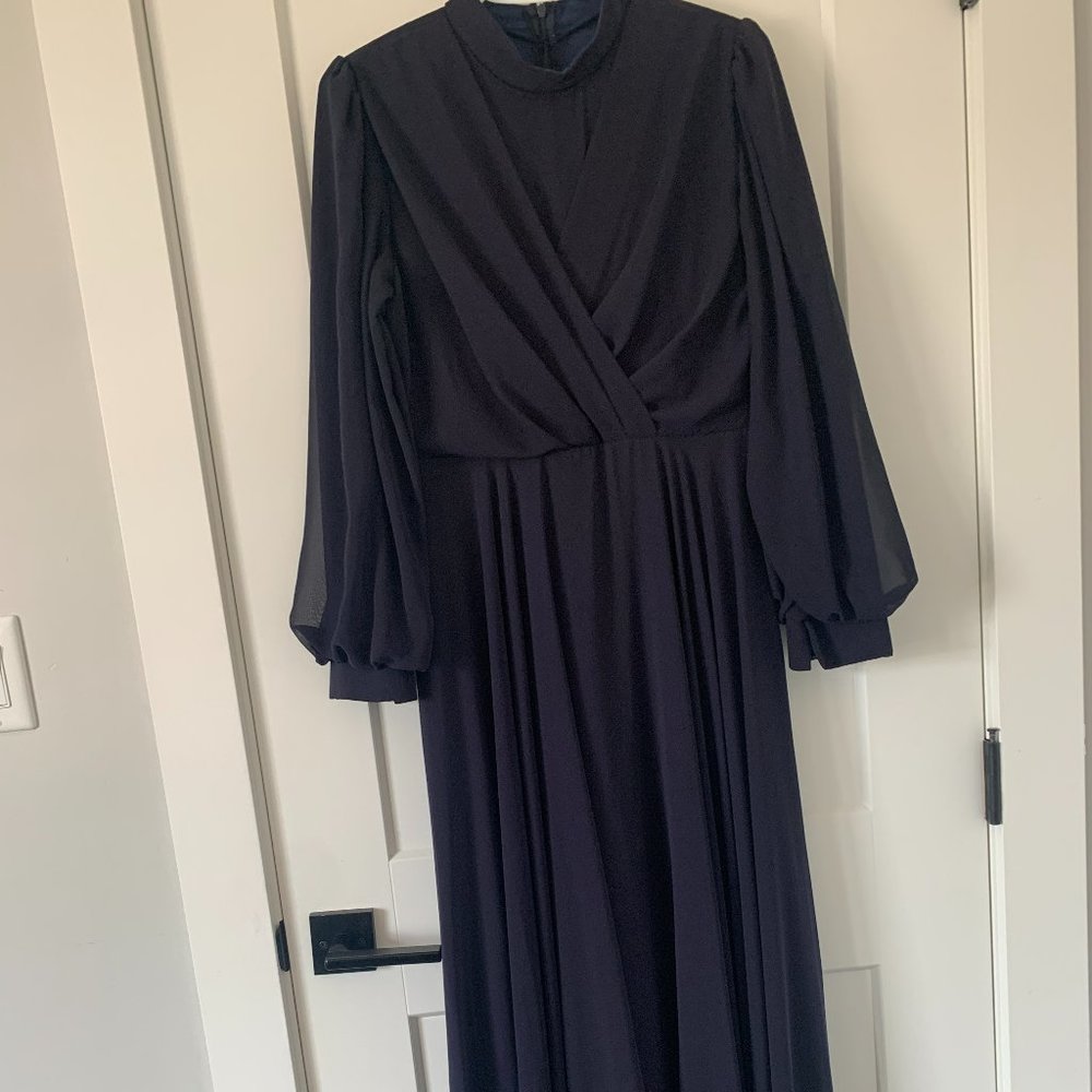 modest Navy blue maxi dress by Tane